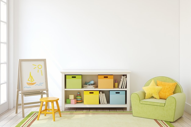 interior of playroom for kids