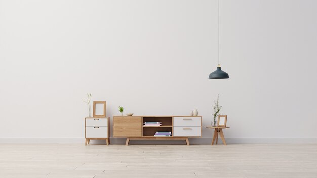 Interior poster living room with colorful white sofa .