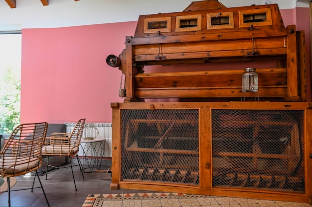 Interior of a restored hydraulic flour mill