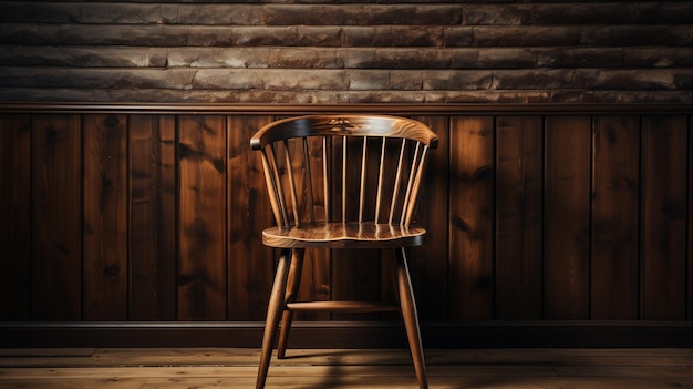 Photo interior of a room with a chair and a window