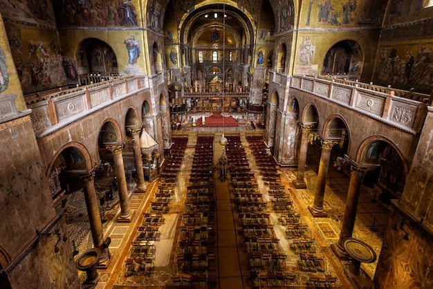 Interior of the Saint Marks Basilica in Venice