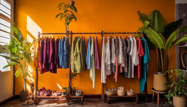 Interior of a small cambodian shophouse converted to a boutique