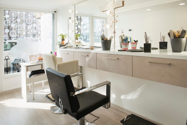 Interior of a small and modern beauty salon