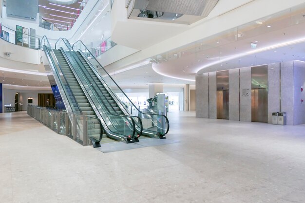 Interior space of department store