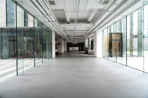 Interior space of office building