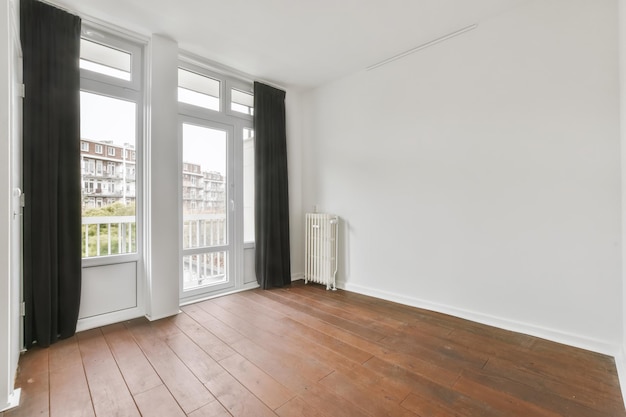 The interior of a stylish room with a window