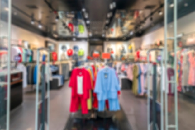 The interior of the supermarket. Modern store selling clothes.