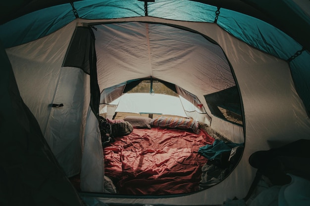 Photo interior of tent