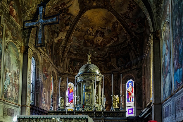 Interior view of the Cathedral (duomo) in Monza