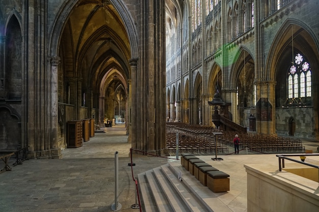 Interior view of Cathedral of Saint-Etienne Metz Lorraine Moselle France