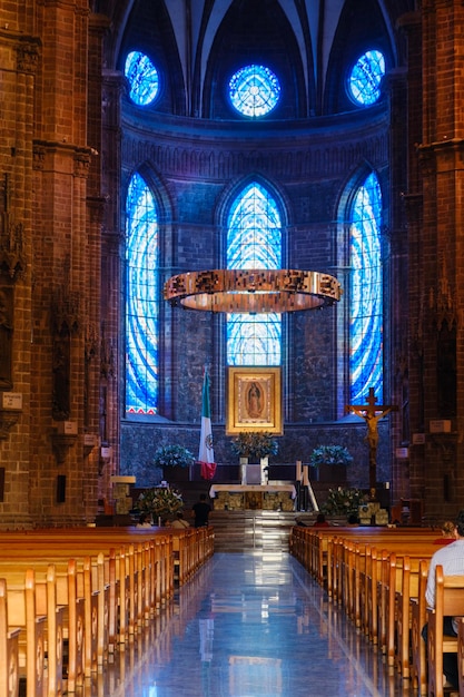 Photo interior view of a cathedral in zamora mexico