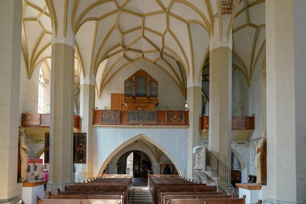 Interior view of the Church on the Hill in Sighisoara Transylvania Romania