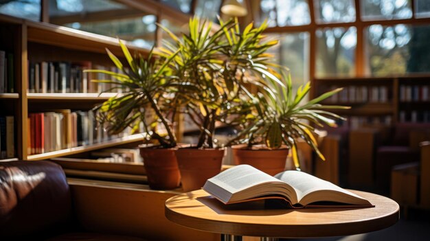 Interior view of a classic library