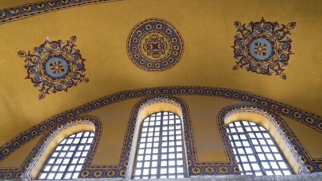 Interior view of the Hagia Sophia Museum in Istanbul, Turkey.