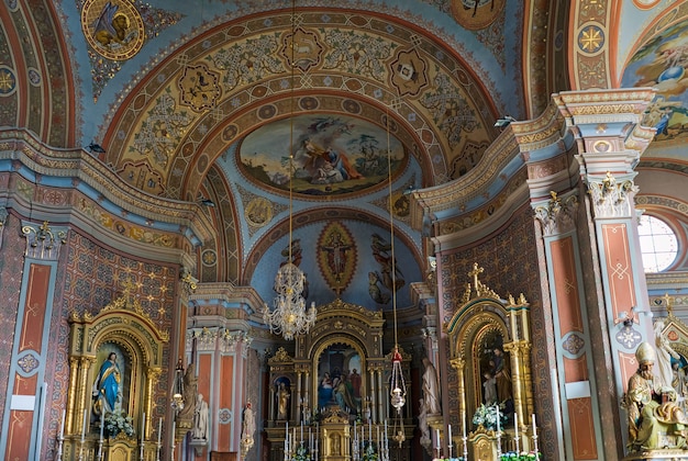 Interior View of the Parish Church in Ortisei