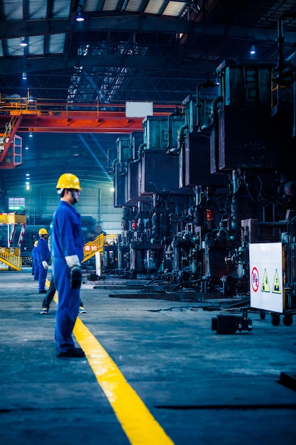 interior view of a steel factory