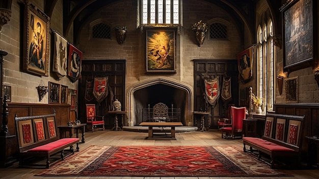 Photo interior of warwick castle