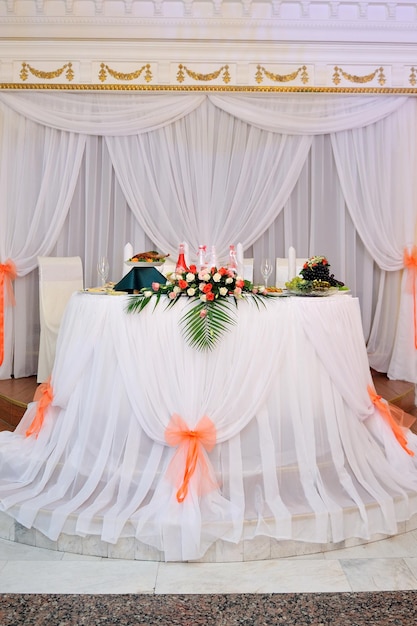 Interior of a wedding banquet in restaurant