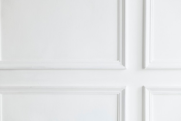 Interior white wall paneling decoration