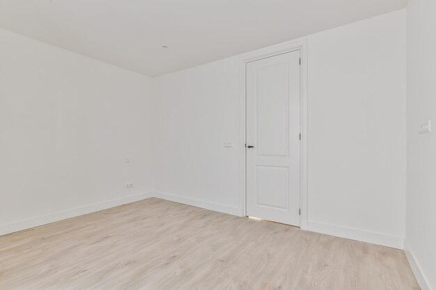 Interior of white wooden door