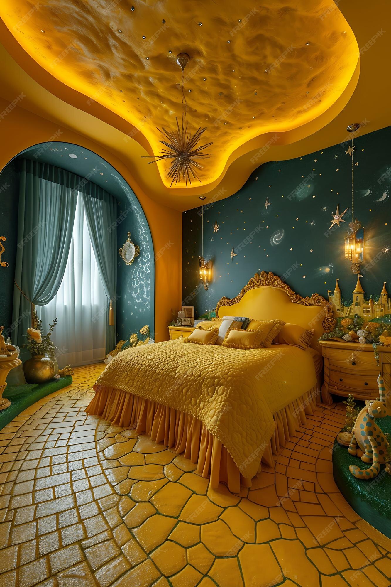 Premium Photo Interior of the Wizard of Oz Inspired Bedroom With a