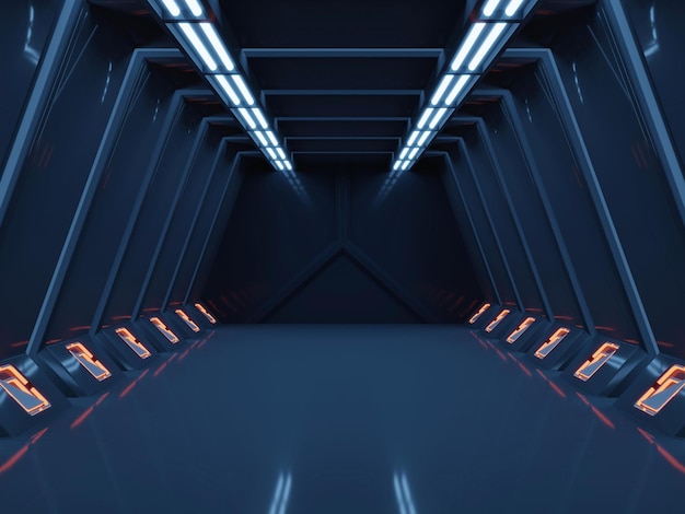 Interiors Of Futuristic Architecture SciFi Hallways