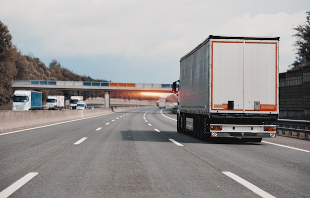 intermodal multimodal distribution delivery freight cargo truck in motionx9