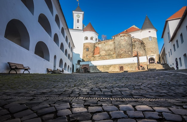 Internal part of an ancient castle of Polanok located in the city of Mukachevo Ukraine