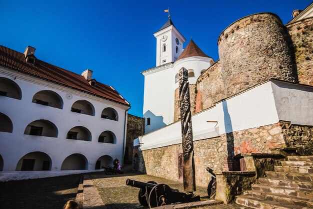 Internal part of an ancient castle of Polanok located in the city of Mukachevo Ukraine