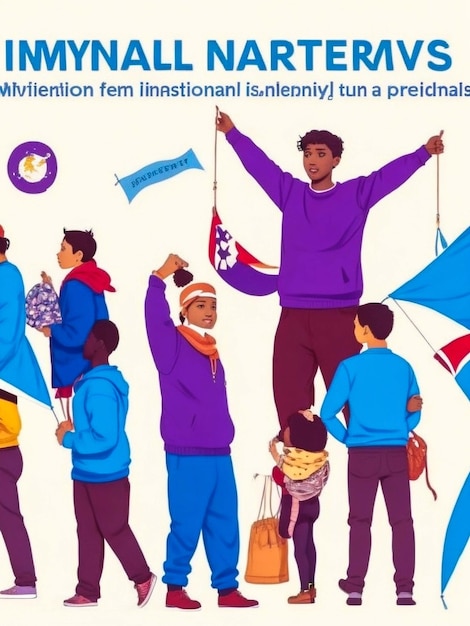 Foto internationaal migranten dag migratie concept illustratie vector illustratie