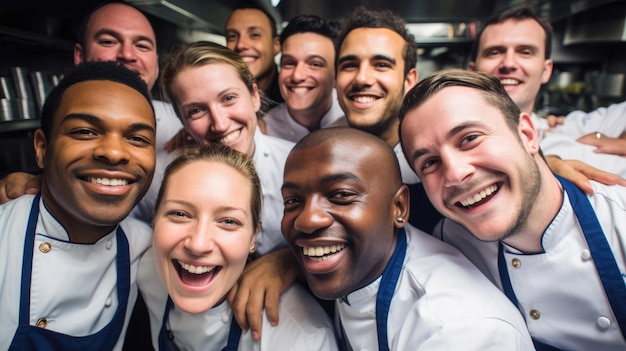 Internationaal team van chef-koks