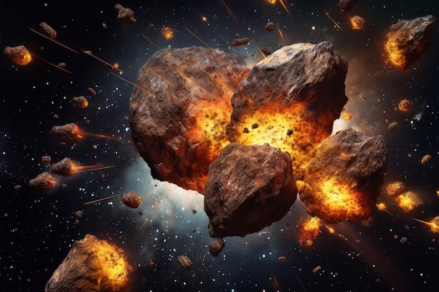 International Asteroid DayAsteroid in outer space