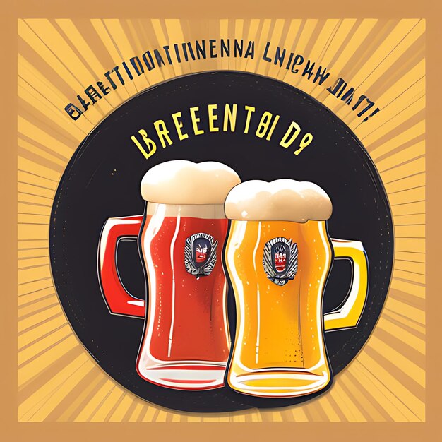 Foto illustrazione della celebrazione della giornata internazionale della birra