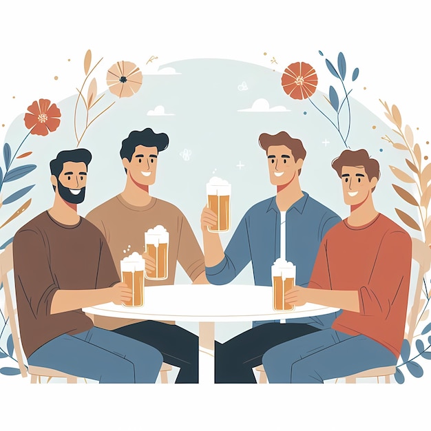 Photo international beer day illustration