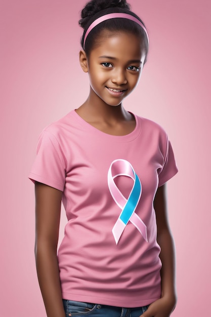 International BreastCancer Awarenessvrouwenfoto met roze lint