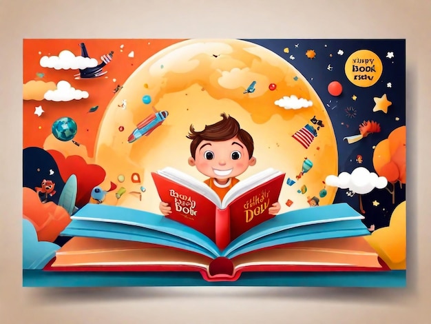 International childrens book and day world book day social media banner post template design