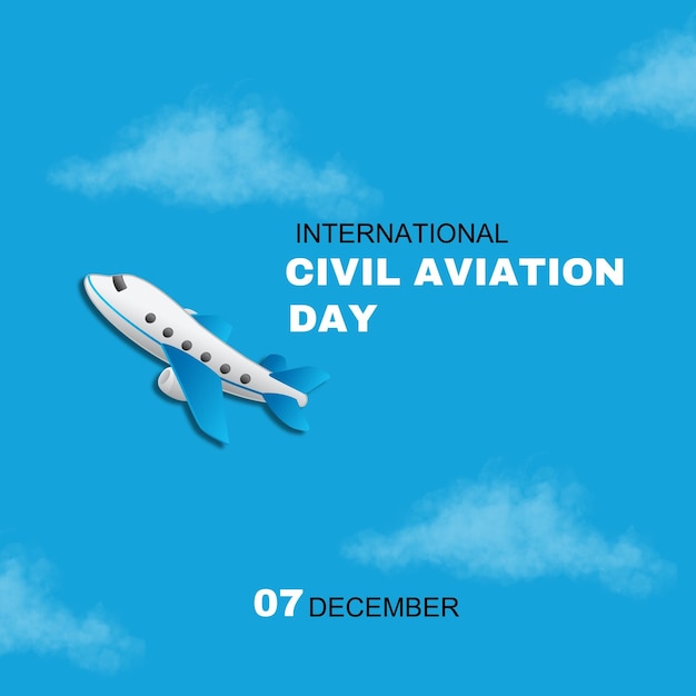 International Civil aviation day Vector Illustration