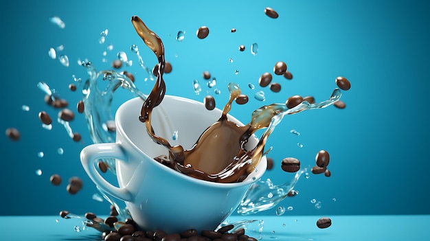 International Coffee day background created with generative ai technology