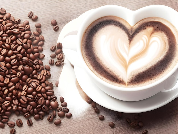 International coffee Day of Coffee with love ai generated