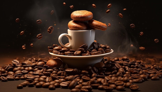 International coffee day creative editorial photography