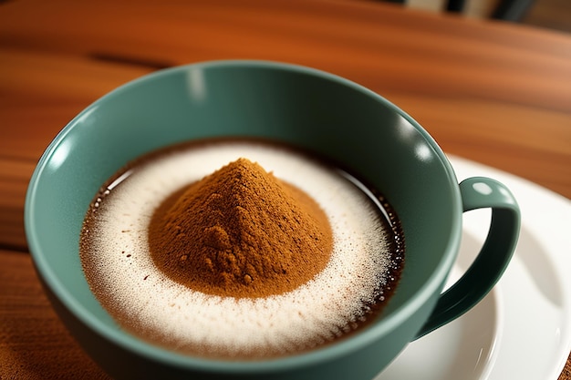 Foto giornata internazionale del caffè polvere di chicchi di caffè macinati a mano per preparare bevande al caffè e avere un sapore delizioso