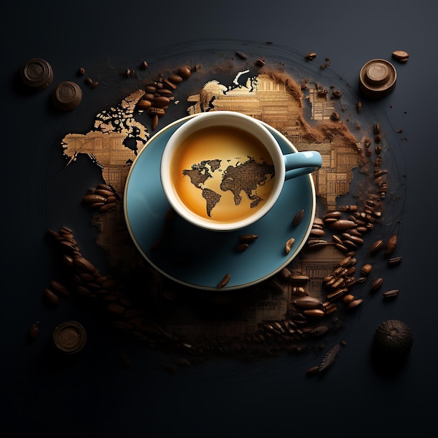 Международный день кофе счастливый Международный день кафе Международный день чая фон