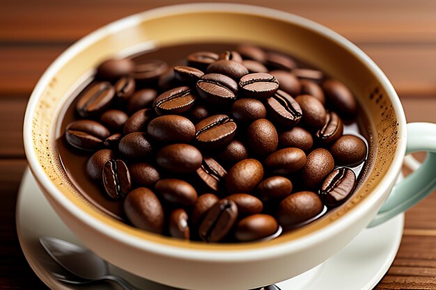 International coffee day high quality coffee beans are ground for delicious coffee