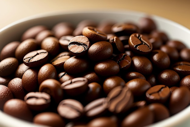 Международный день кофе Высококачественные кофейные зерна перемалываются для вкусного кофе