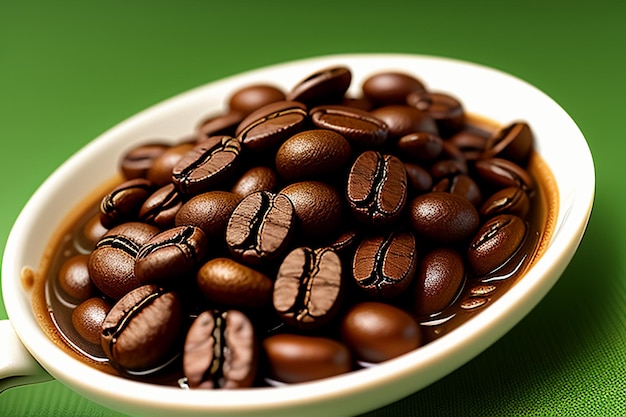 International coffee day High quality coffee beans are ground for delicious coffee