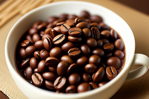 사진 국제 커피의 날 맛있는 커피를 위해 고품질 커피 원두를 분쇄합니다.