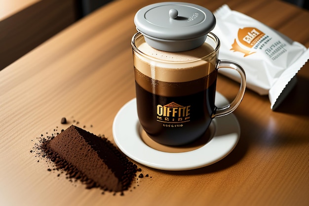 국제 커피의 날 전통적인 수제 커피 원두와 달리 휴대하기 쉬운 인스턴트 커피 가방