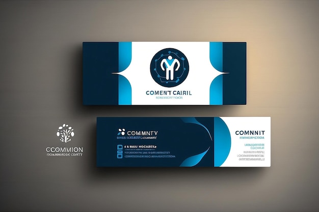 Photo international community business card logo template