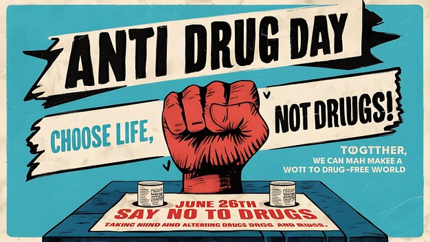 Photo international day against drug abuse and illicit trafficking 26 june