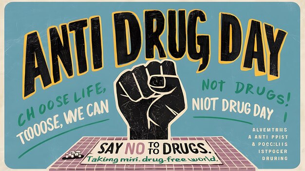 Photo international day against drug abuse and illicit trafficking 26 june